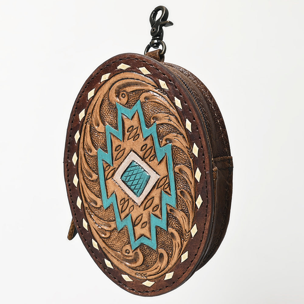 American Darling Canteen Hand Tooled Genuine Leather Women Bag Western Handbag | Purse