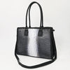 American Darling Western Tote Bag – Genuine Leather Crocodile Embossed Handcrafted Carryall with Dual Handles & Shoulder Strap