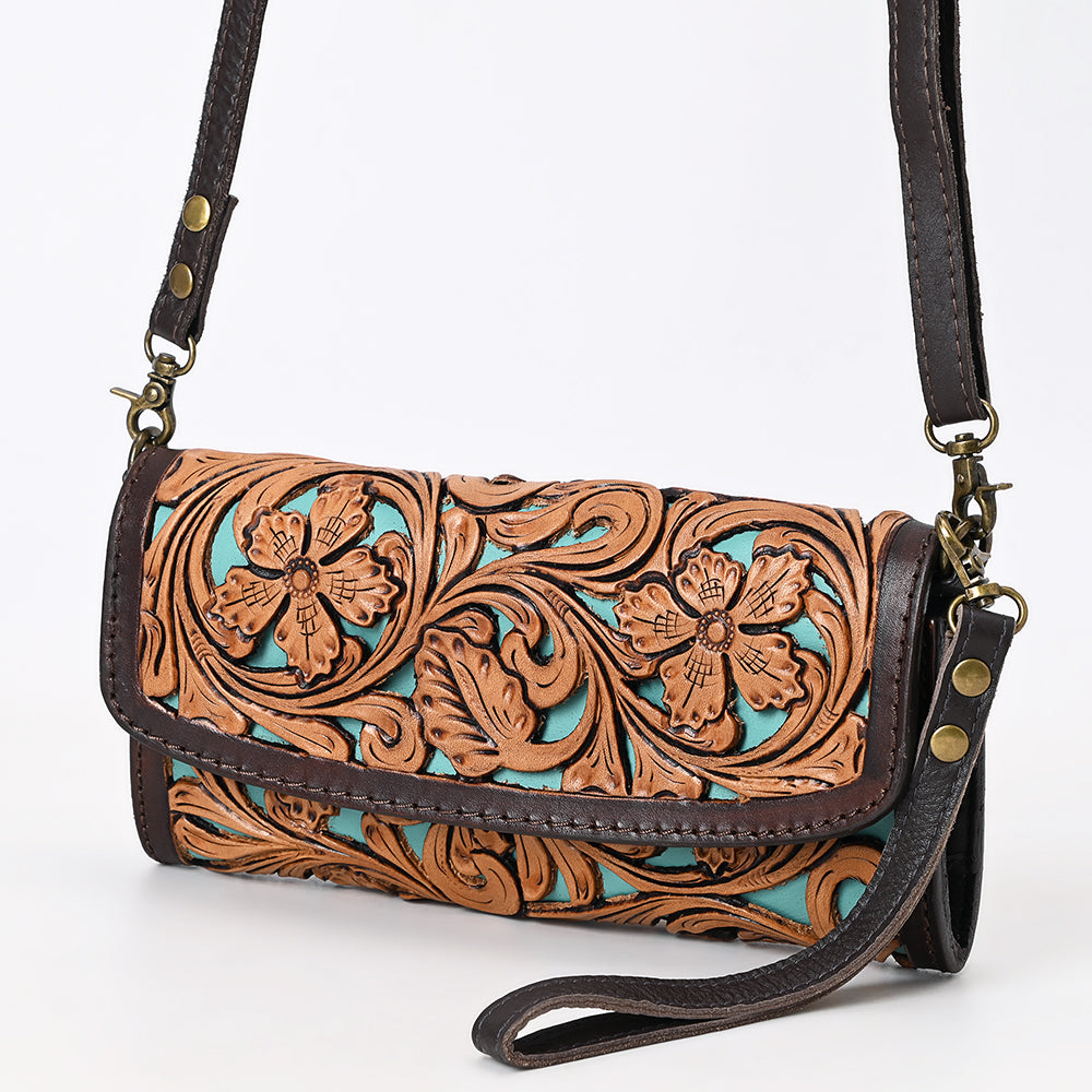 American Darling Wallet Hand Tooled Genuine Leather Bag| Western handbag | purse crossbody bag
