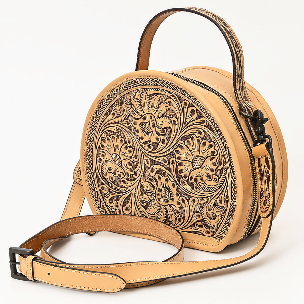 American Darling Canteen Hand Tooled Genuine Leather Women's Bag Western Handbag Purse