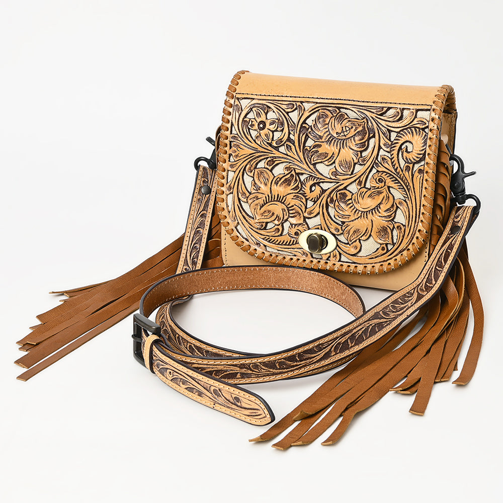 American Darling Small Crossbody Beautifully Hand Tooled Genuine Leather Women Bag Western Handbag Purse