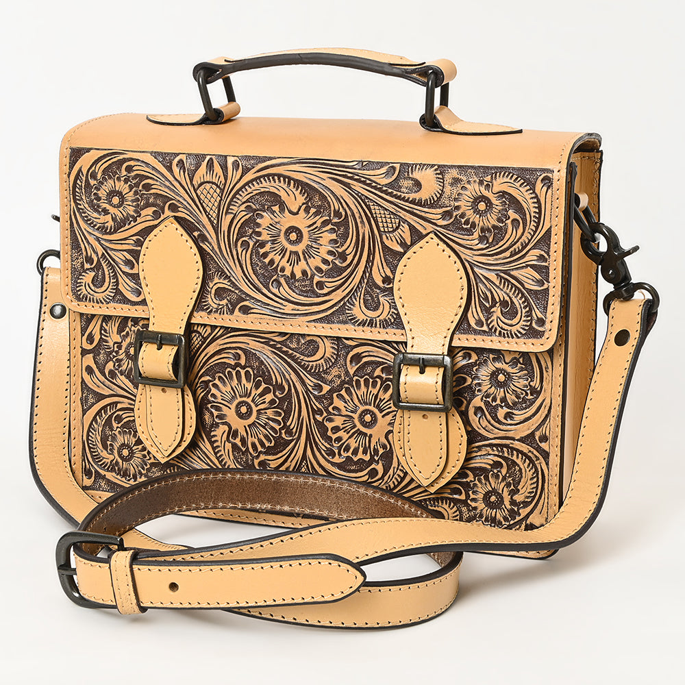American Darling Briefcase Hand Tooled Genuine Leather women bag western handbag purse