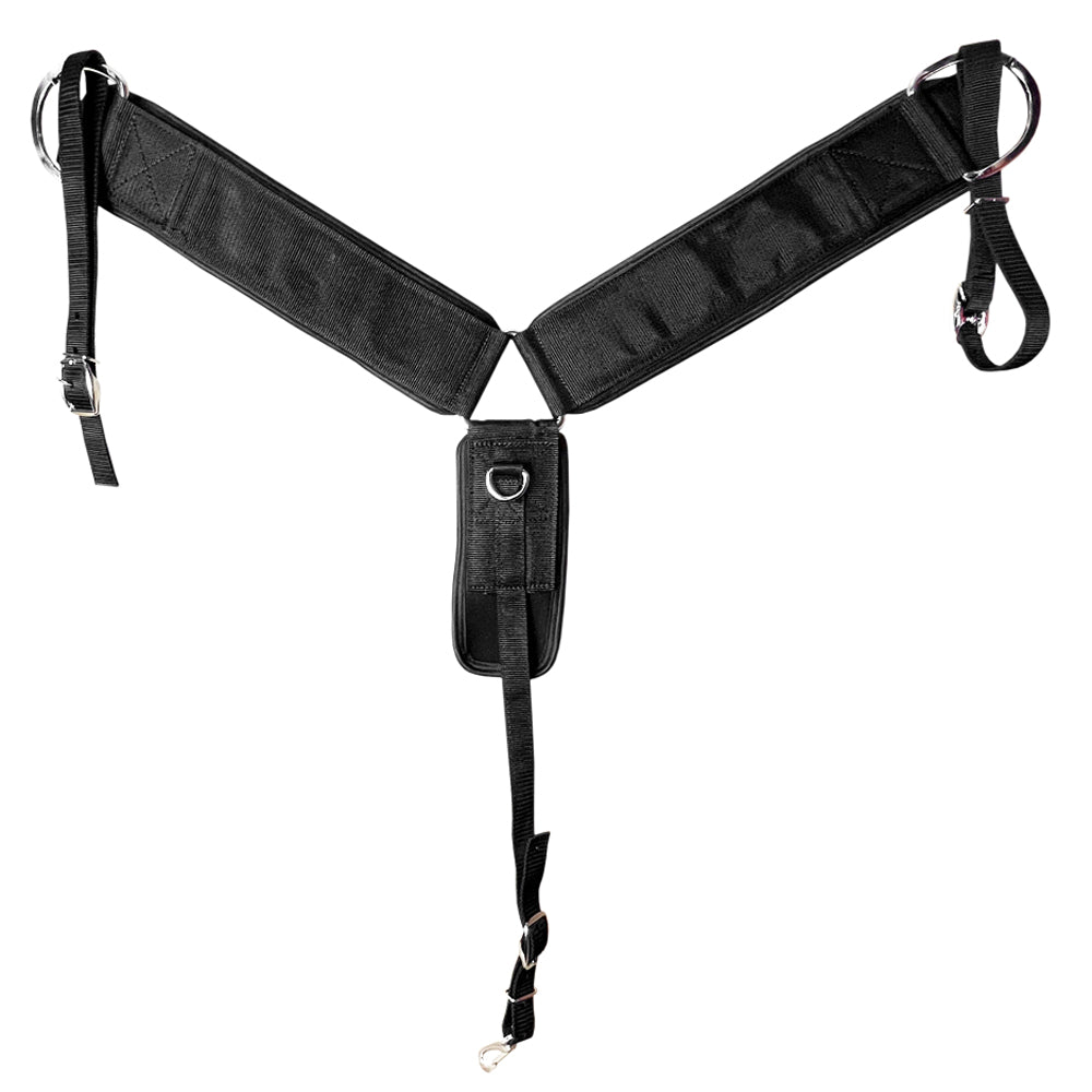 HILASON Western Horse Tack Neoprene Nylon Breast Collar Black |Nylon | Collars For Horses Set