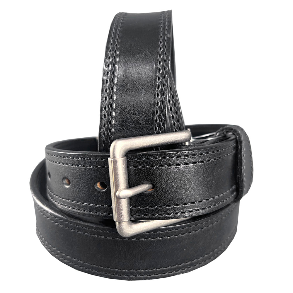 HILASON Western Heavy Duty Genuine Leather Mens Belt Black | Belts