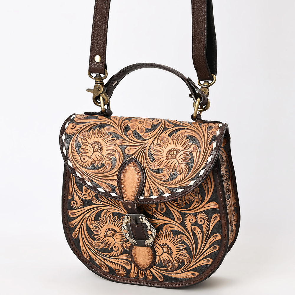 American Darling Small Crossbody Hand Tooled Genuine Leather Women Western Handbag