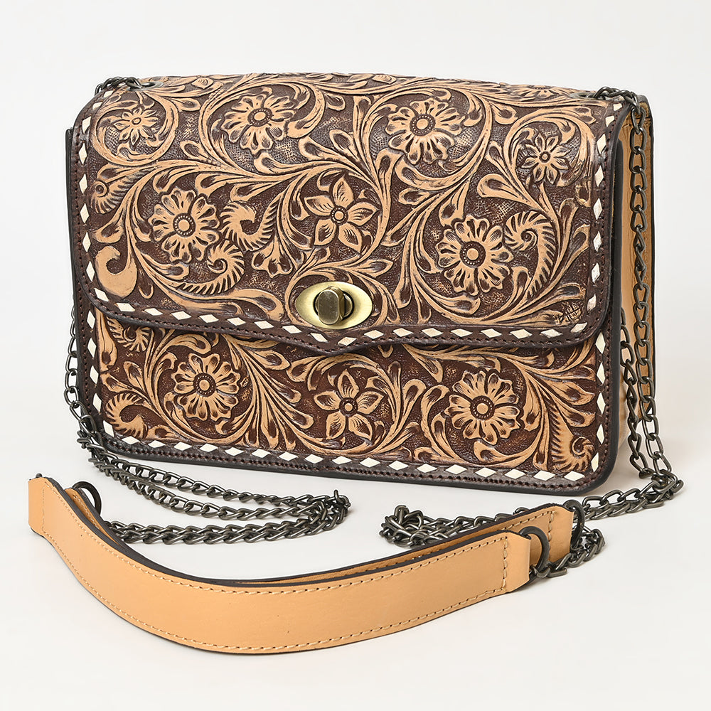 American Darling Small Crossbody Beautifully Hand Tooled Genuine Leather Women Bag Western Handbag Purse
