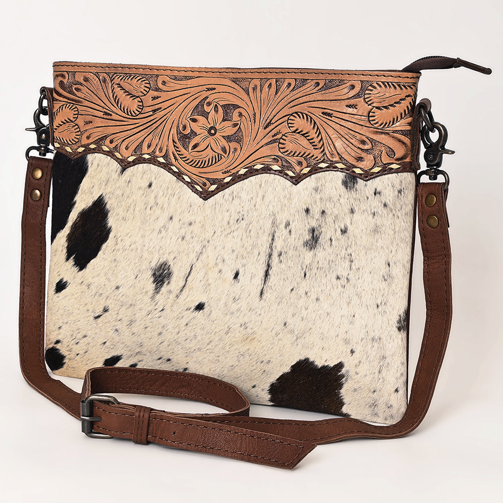 Ohlay Bags OHG133 Cross Body I Hand Tooled Hair-On Genuine Leather Women Bag Western Handbag Purse