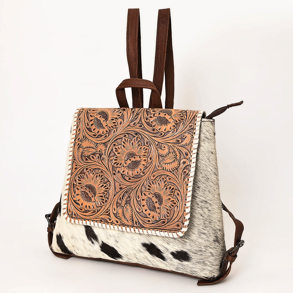 OHLAY Cross Body Hand Tooled Hair-On Genuine Leather Women Bag Western Handbag Purse | for