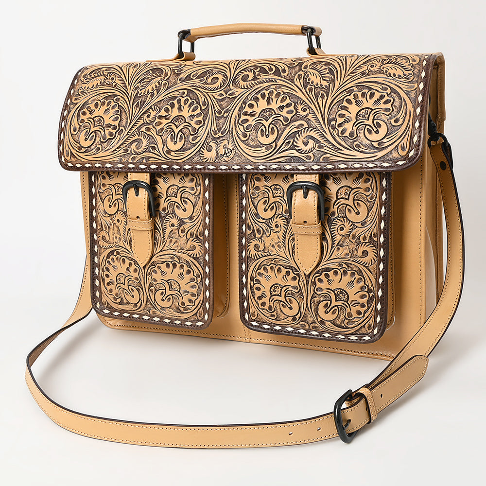 American Darling Briefcase Hand Tooled Genuine Leather women bag western handbag purse
