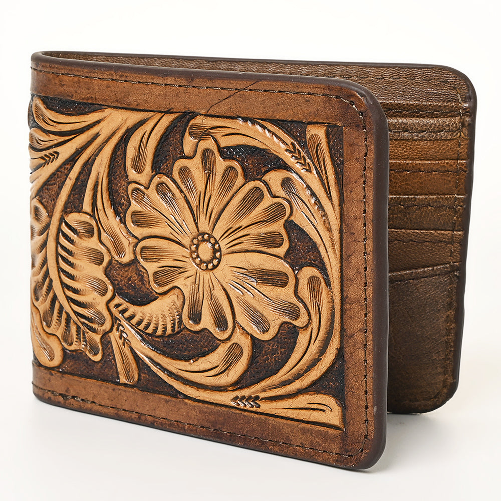 American Darling Women's Wallet Hand-Tooled Genuine Leather Handbag and Ladies Purse
