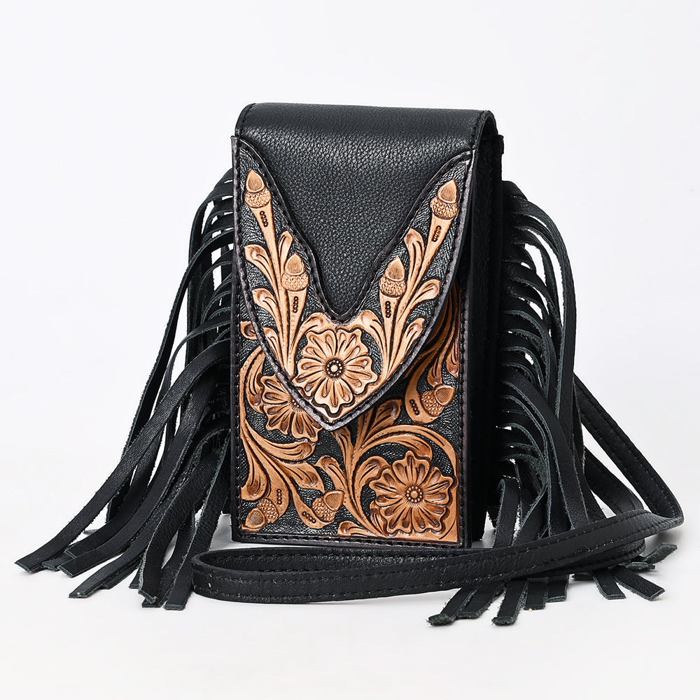 American Darling Cell Phone Holder Hand Tooled Genuine Leather Women Bag Western Handbag Purse |