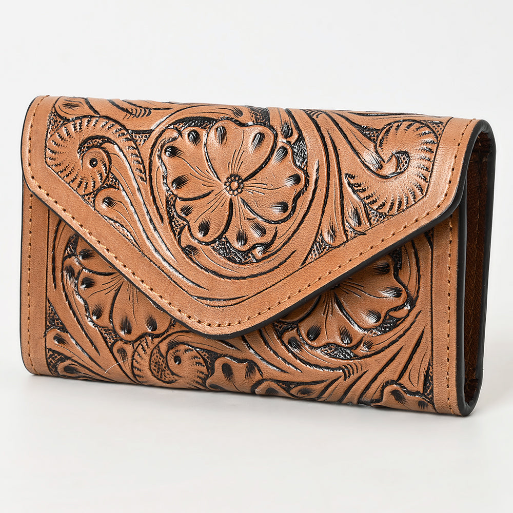 OHLAY Wallet Hand Tooled Genuine Leather Women Bag Western Handbag Purse | Womens Handbags |Leather Belt for Summer