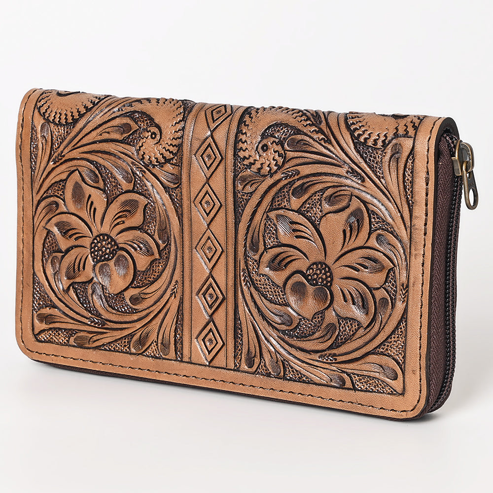 OHLAY Wallet Hand Tooled Genuine Leather Women Bag Western Handbag Purse | Womens Handbags |Leather Belt for Summer