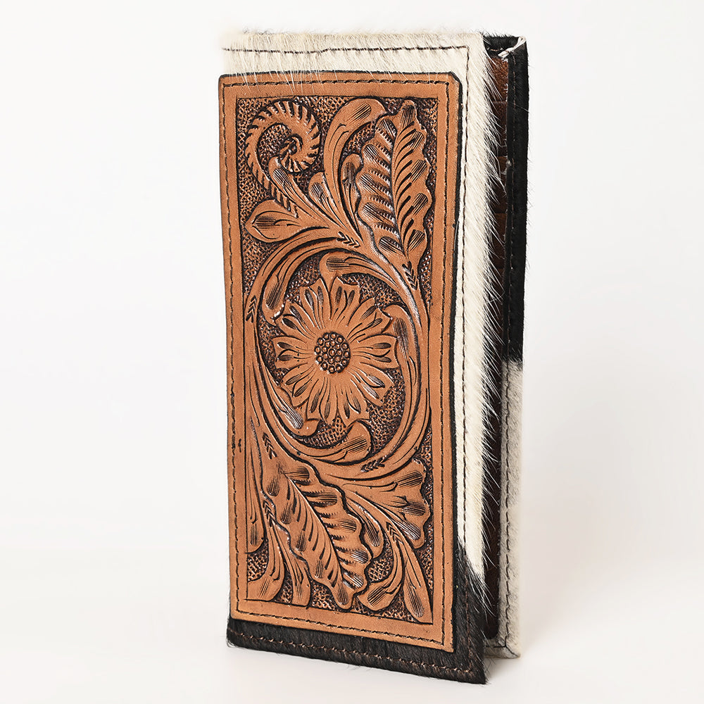 OHLAY Wallet Hand Tooled Hair-On Genuine Leather Women Bag Western Handbag Purse | Womens Handbags |Leather Belt for Summer