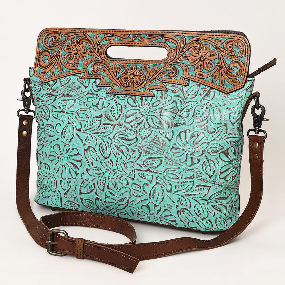 Ohlay Bags OHG170 Clutch Hand Tooled Embossed Genuine Leather Women Bag Western Handbag Purse