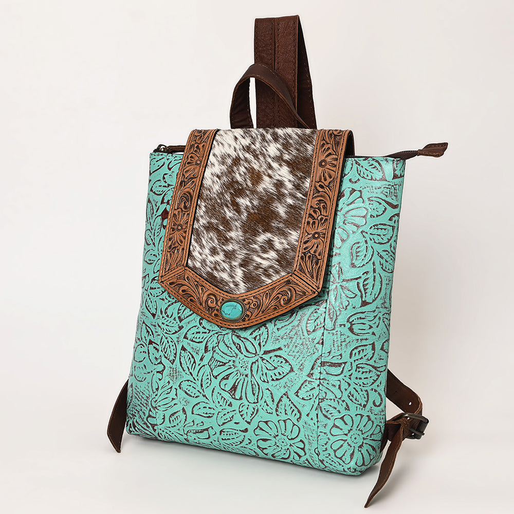 Ohlay Bags OHG176 Backpack Hand Tooled Embossed Hair-On Genuine Leather Women Bag Western Handbag Purse