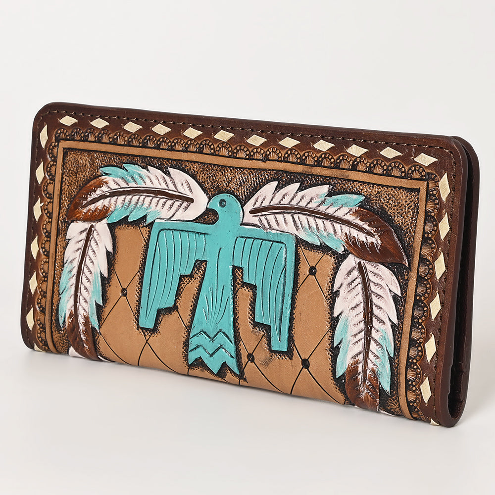 OHLAY Wallet Hand Tooled Genuine Leather Women Bag Western Handbag Purse | Womens Handbags |Leather Belt for Summer