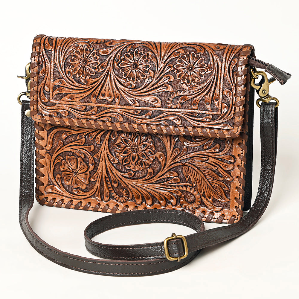 Ohlay Bags OHA119 Clutch Hand Tooled Genuine Leather Women Bag Western Handbag Purse