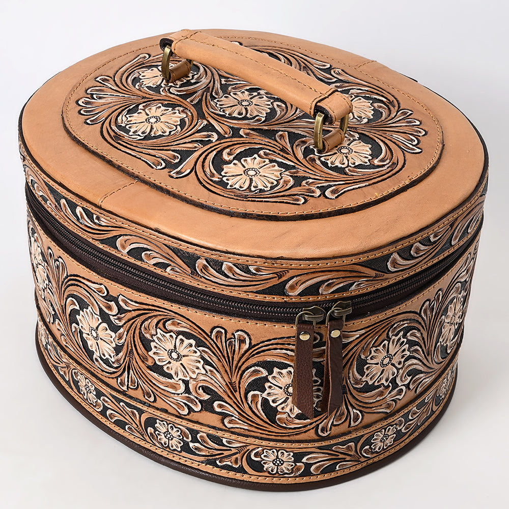 American Darling Jewelry Case Beautifully Hand Tooled Genuine Leather Women Bag Western Handbag Purse