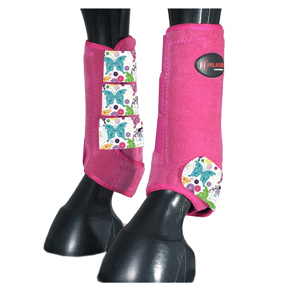 HILASON L M S Horse Rear Hind Leg Sport Boots Printed Hind Rear Leg Boots