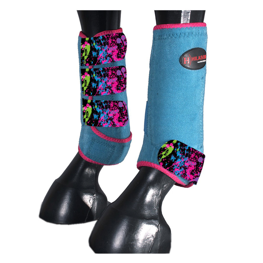 HILASON L M S Horse Front Leg Sport Boots| Printed Sport Boots| Horse Boots