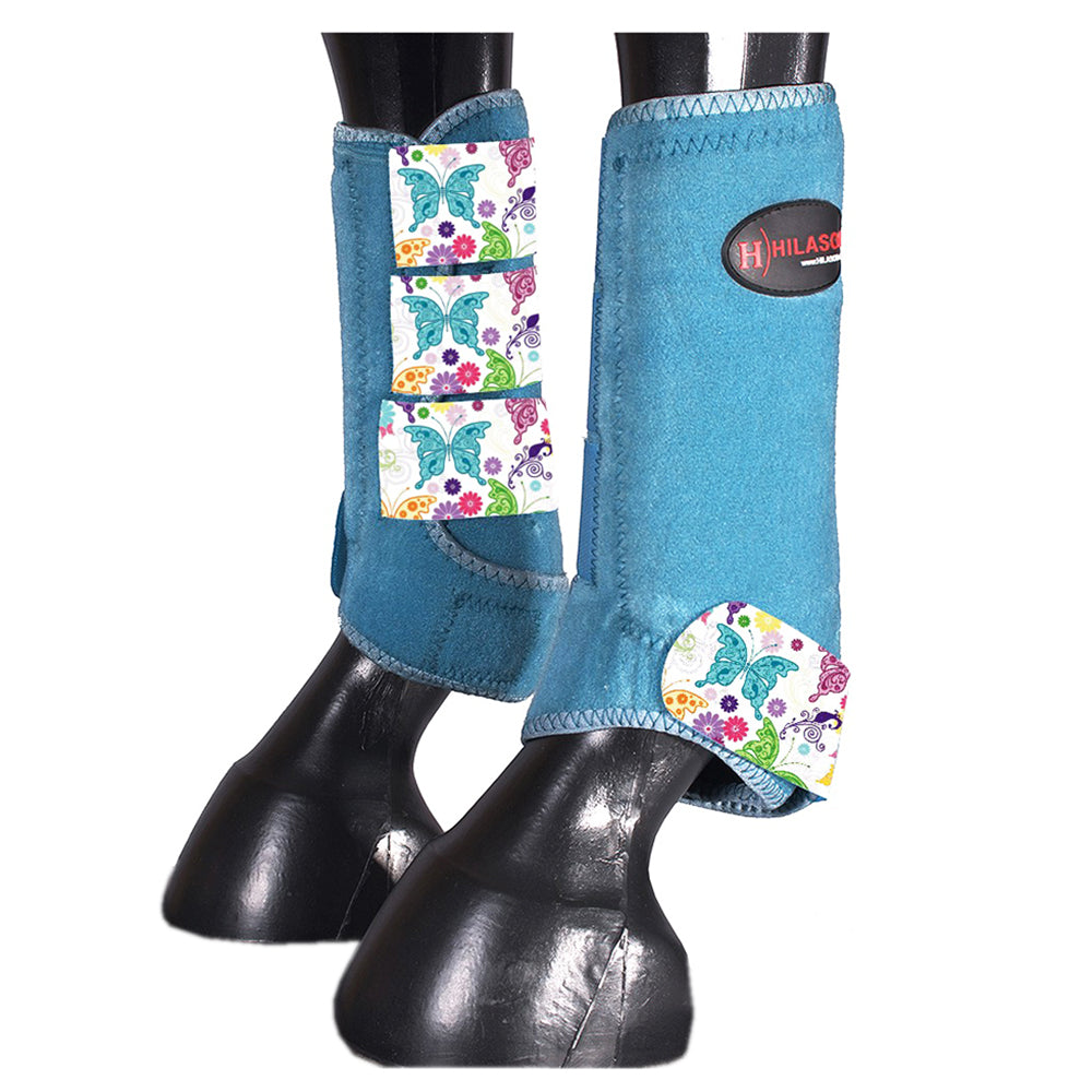 HILASON L M S Horse Rear Hind Leg Sport Boots Printed