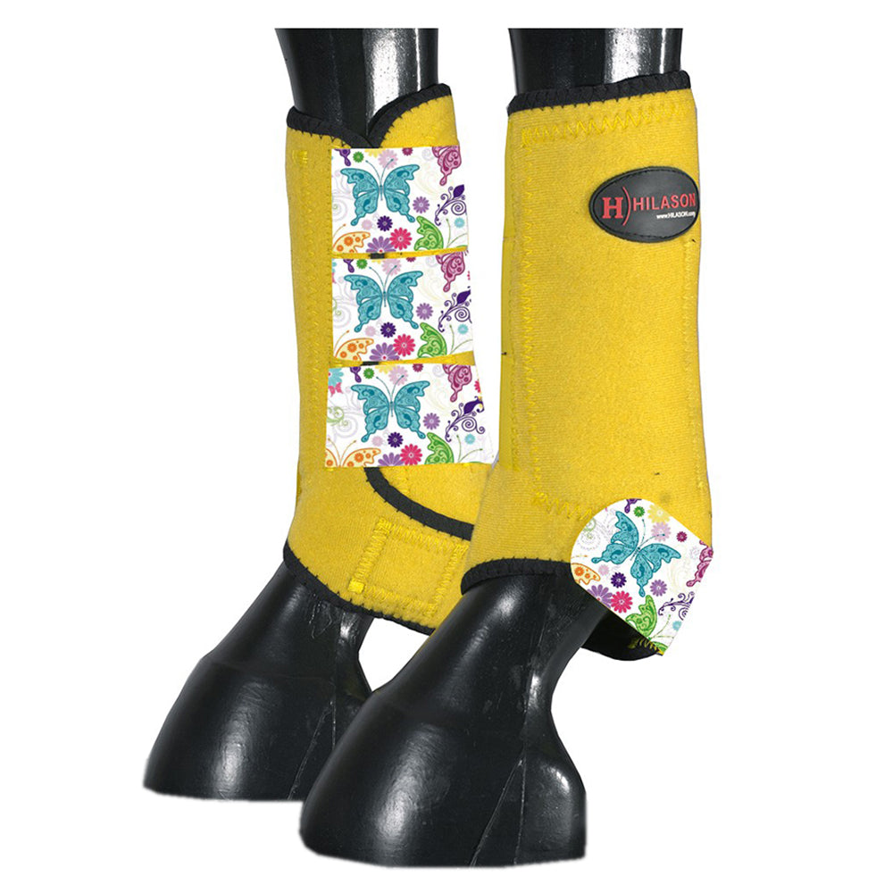 HILASON L M S Horse Rear Hind Leg Sport Boots Printed Hind Rear Leg Boots