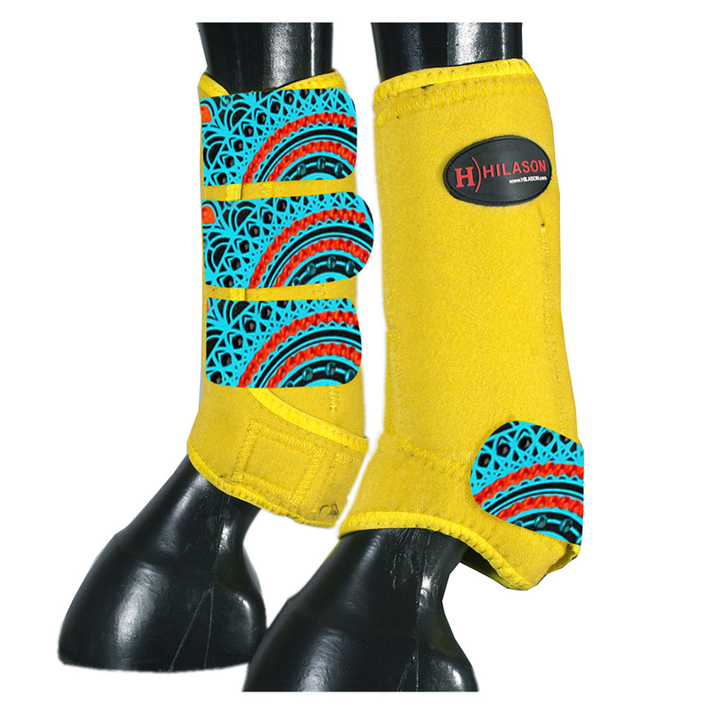 HILASON L M S Horse Front Leg Sport Boots | Jumping Printed