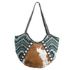 OHLAY OHV286 TOTE Upcycled Wool Canvas Hair-on Genuine Leather women bag western handbag purse