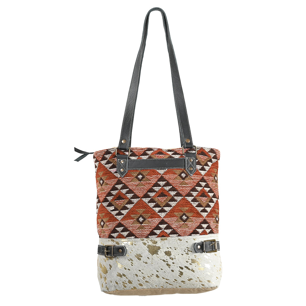 OHLAY OHV290 TOTE Upcycled Wool Canvas Hair-on Genuine Leather women bag western handbag purse