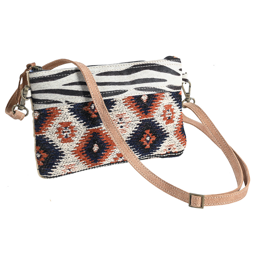 Ohlay Bags OHV356 Small Crossbody Upcycled Wool Hair-On Genuine Leather Women Bag Western Handbag Purse