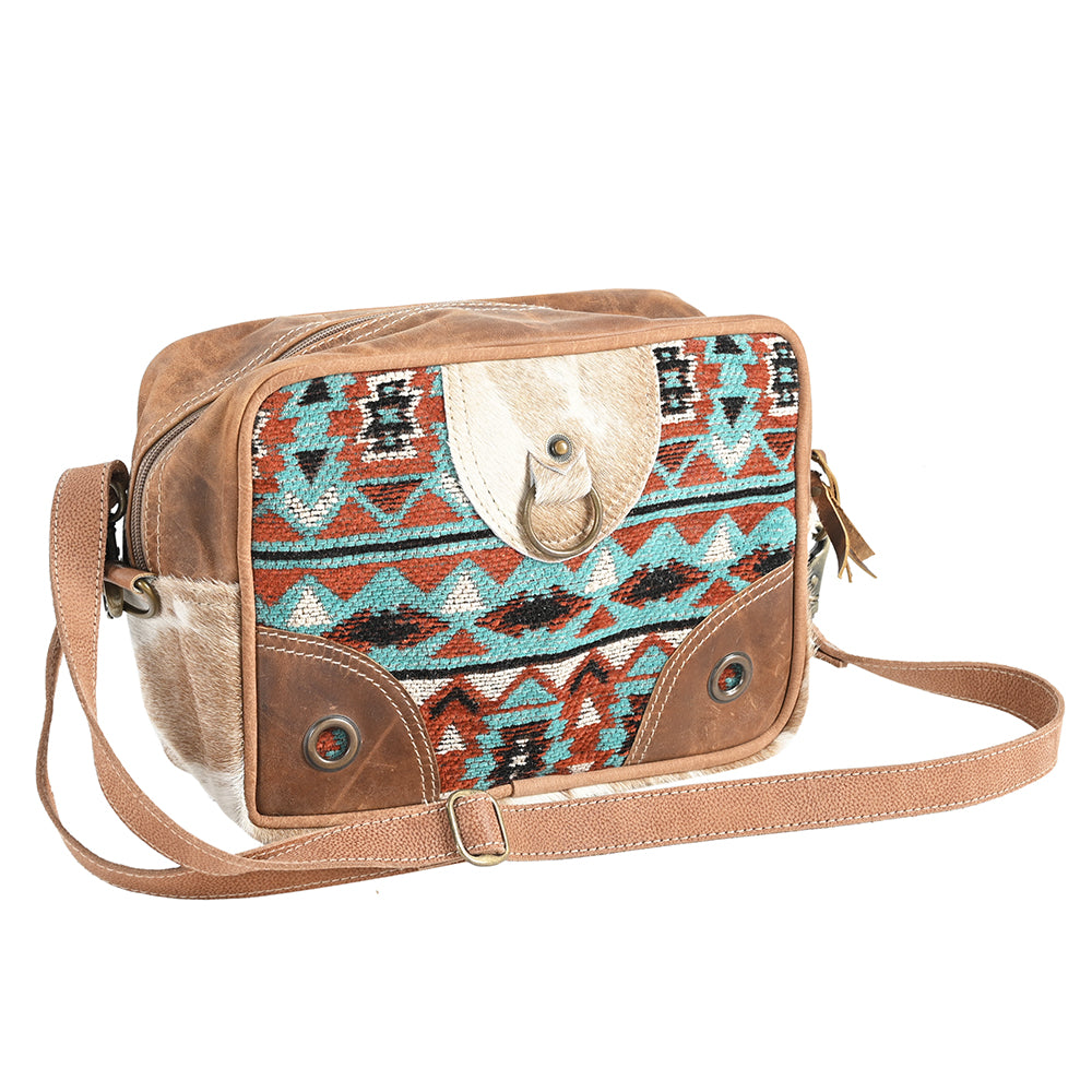 Ohlay Bags OHV378 Cross Body Ii Upcycled Wool Hair-On Genuine Leather Women Bag Western Handbag Purse