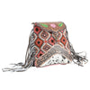 OHLAY OHV385 Backpack Hand Tooled Upcycled Wool Canvas Hair-On Genuine Leather women bag western handbag purse