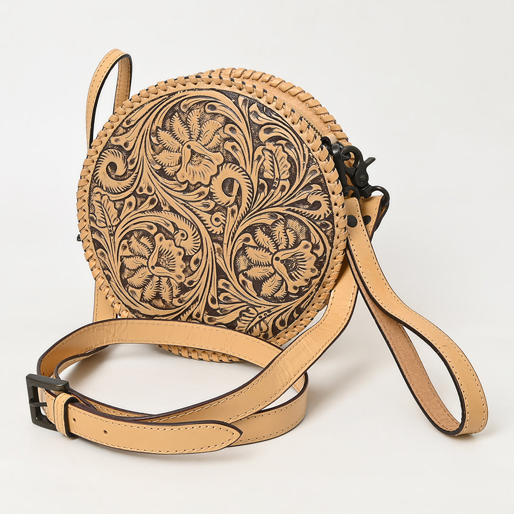 American Darling Canteen Hand Tooled Genuine Leather Women's Bag Western Handbag Purse | Women