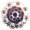 1.5 Inch HILASON Western Screw Back Purple Crystals Berry Concho Saddle & Tack