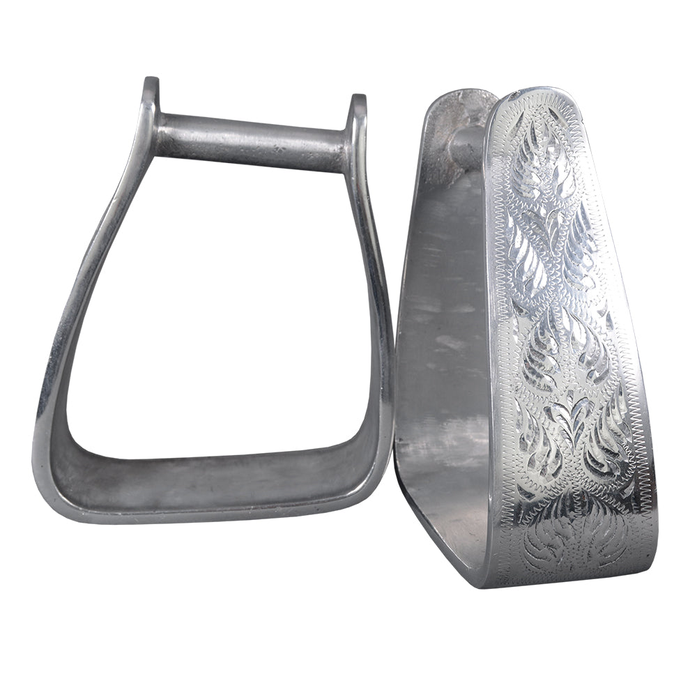 HILASON Aluminum Slanted Western Horse Stirrups 7 Inch | for Horses Lightweight