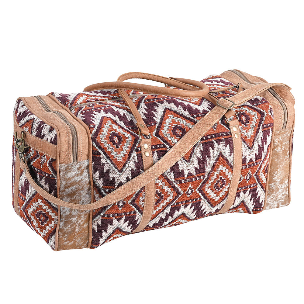 OHLAY OHV396 DUFFEL Upcycled Wool Hair-on Genuine Leather women bag western handbag