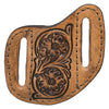 Hilason Leather Angled Knife Scabbard Sheath Cover Floral Tooled