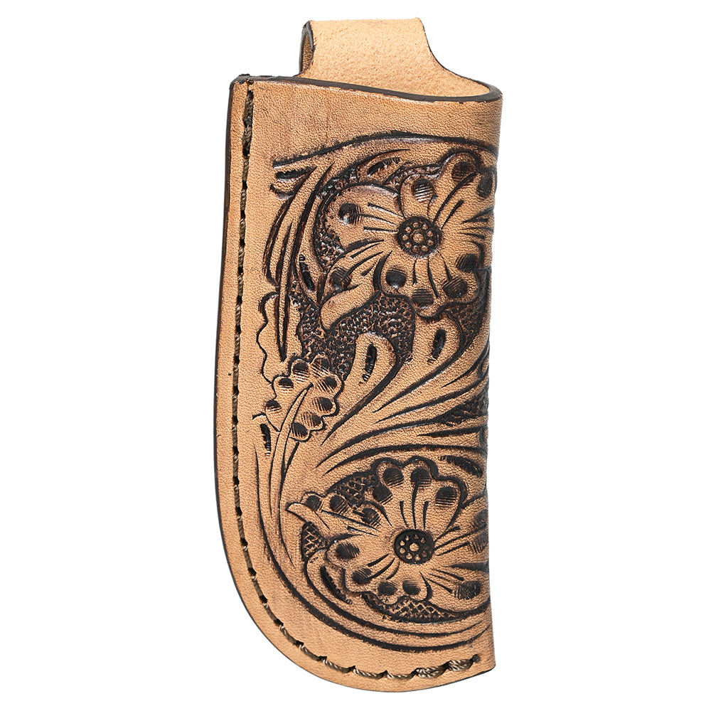Med-Lrg Hilason Western Floral Stylish Design Geniune Leather Knife Holder