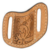 Hilason Leather Angled Knife Scabbard Sheath Cover Floral Tooled