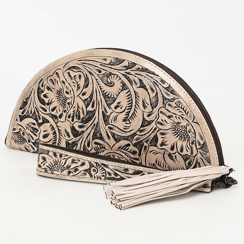 American Darling Clutch Bag Hand Tooled Genuine Leather Western Women Purse | Wristlet Travel for