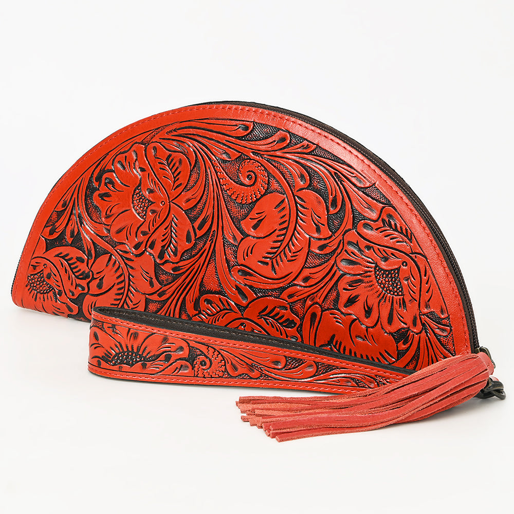 American Darling Clutch Bag Hand Tooled Genuine Leather Western Women Purse | Wristlet Travel for