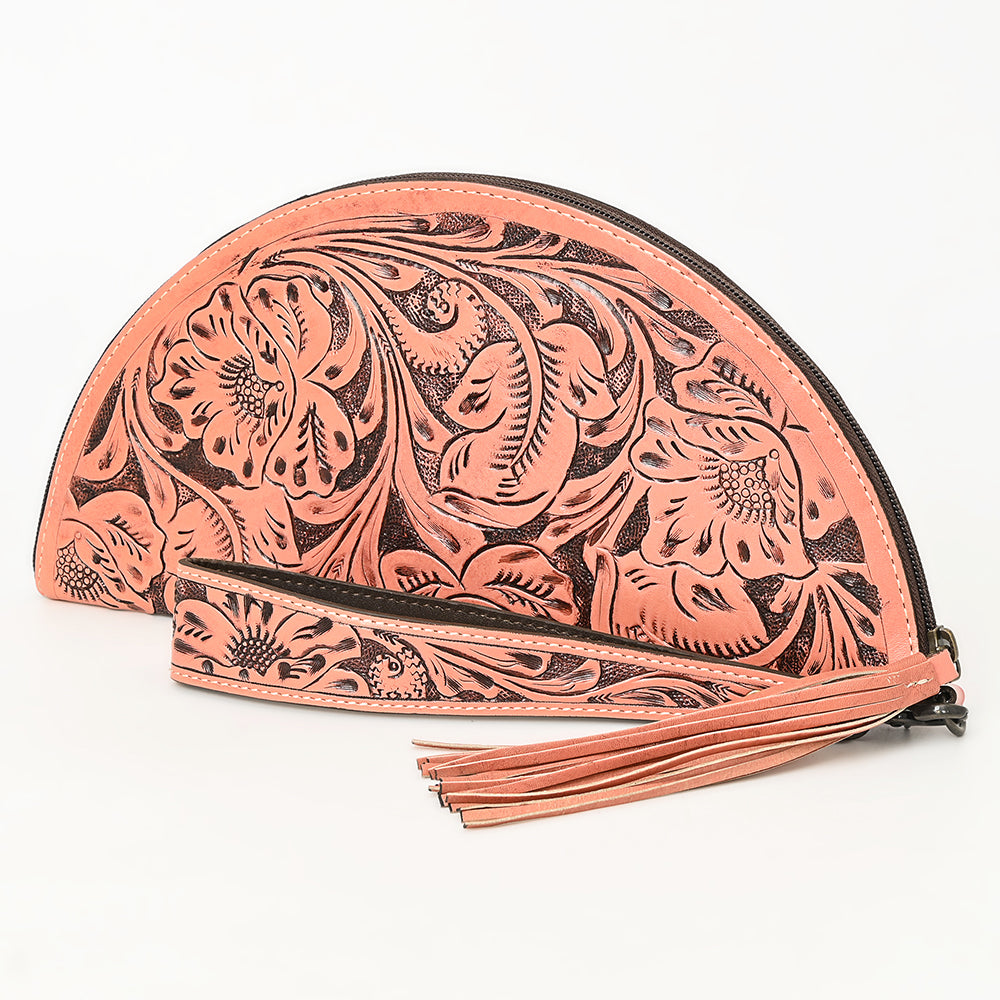 American Darling Clutch Bag Hand Tooled Genuine Leather Western Women Purse | Wristlet Travel for