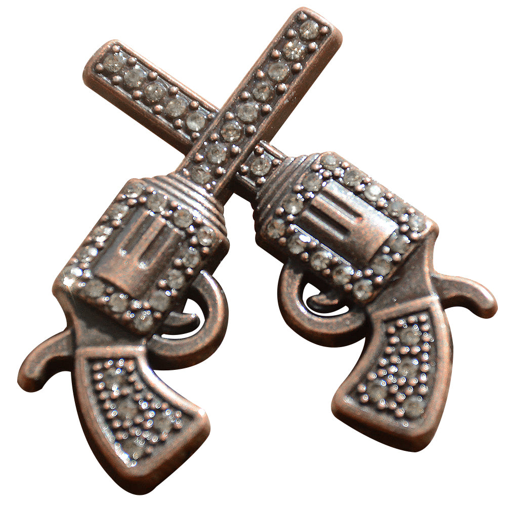 HILASON Western Screw Back Concho Crystal Bling Cross Pistol Saddle | Bridle Conchos Belt Slotted