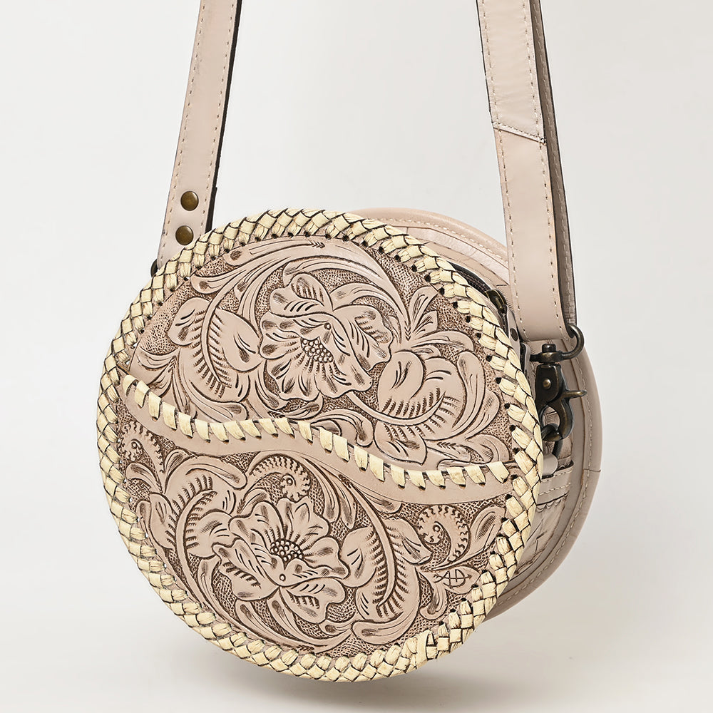 American Darling Canteen Hand Tooled Genuine Leather Western Women Bag | Handbag Purse Travel Clutch
