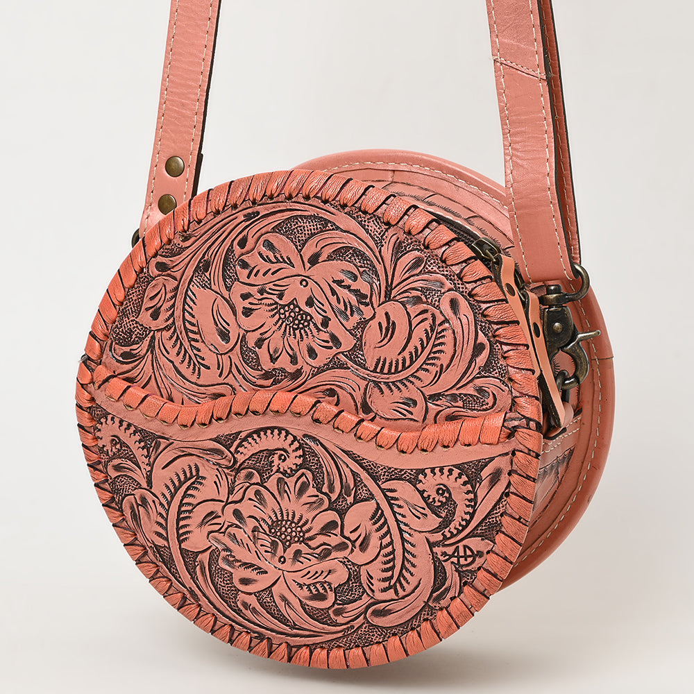 American Darling Canteen Hand Tooled Genuine Leather Western Women Bag | Handbag Purse Travel Clutch