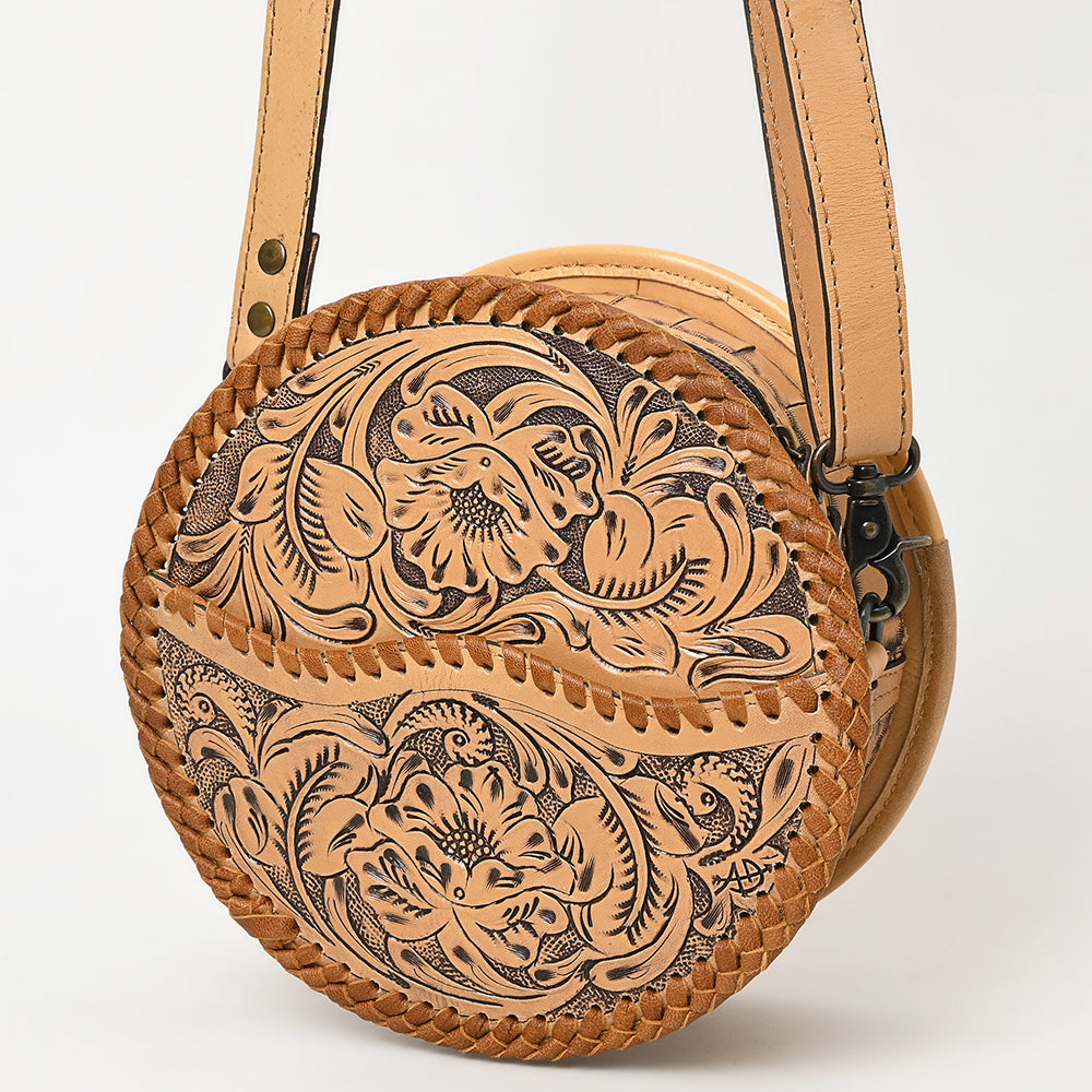 American Darling Canteen Hand Tooled Genuine Leather Western Women Bag | Handbag Purse Travel Clutch