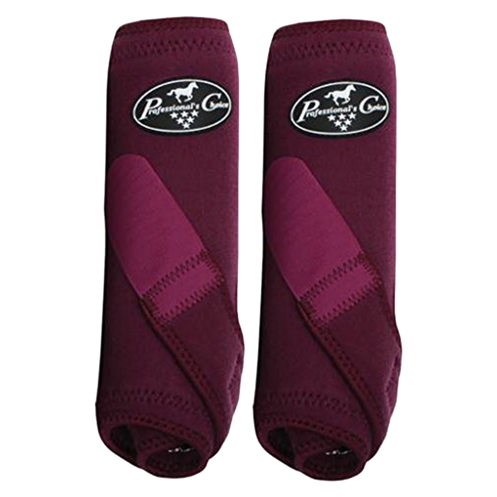 Med Professional'S Choice Western Horse Front Rear 4-Pack Sports Boots Wine