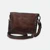 Spaghetti Western Swc193Brn Organiser Vintage Handmade Drum Dyed Genuine European Cowhide Leather Women Bag Western Handbag Purse