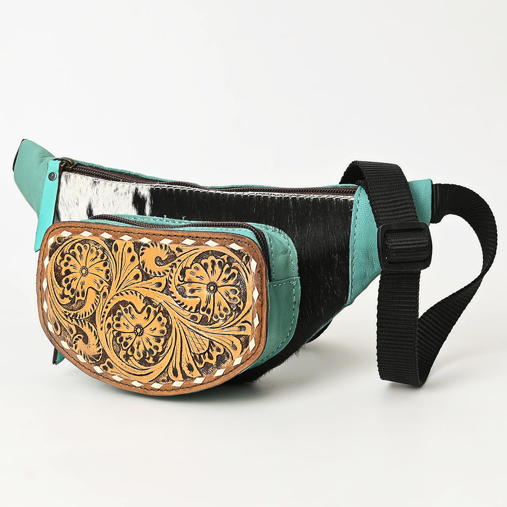 Ohlay Bags OHG185A FANNY PACK Hand Tooled Hair-on Genuine Leather women bag western handbag purse